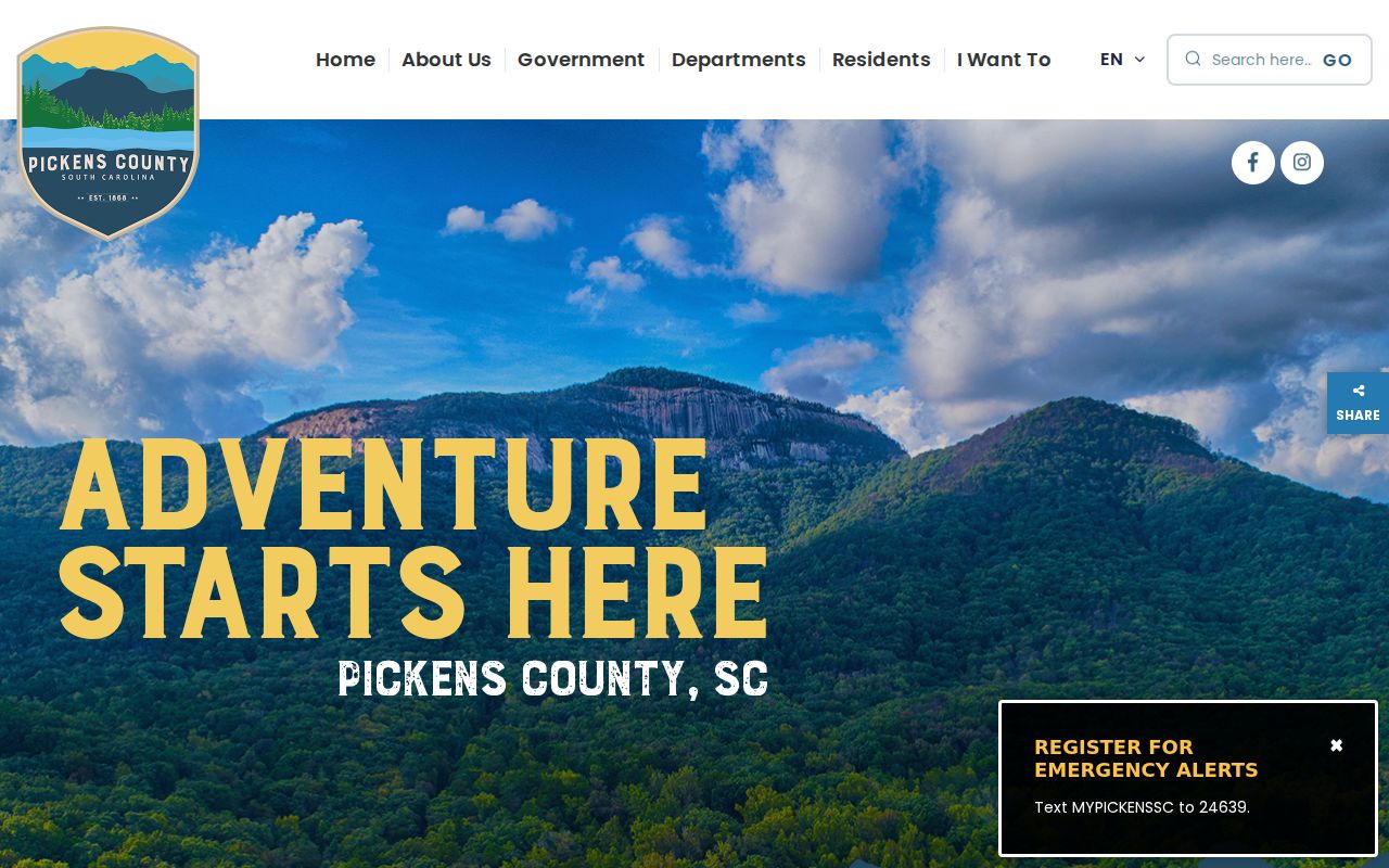 Pickens County government source for criminal records and jail information