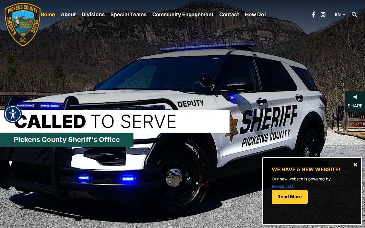 Pickens County sheriff source for criminal and incident records