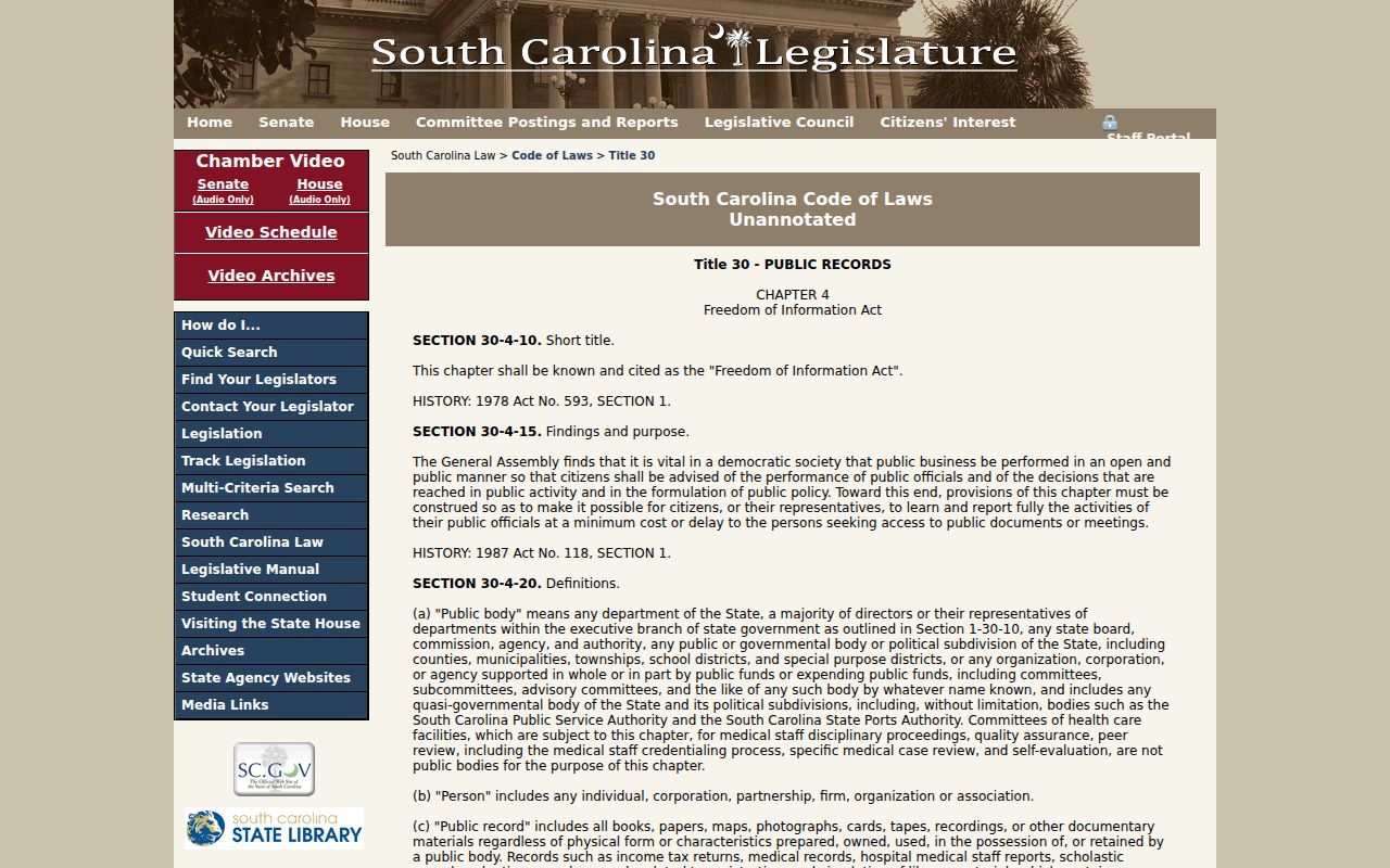 Public access law affecting Pickens County sex offender registry records